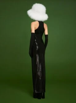 The Winona Maxi Dress In Black -LARA SALES STORE 220915 SolaceLondon RS23 12 143 R1