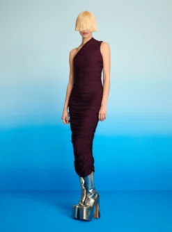 The Amaya Midi Dress In Plum