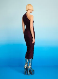 The Amaya Midi Dress In Plum -LARA SALES STORE 221014 SolaceLondon RS23 02 089 R1 scaled