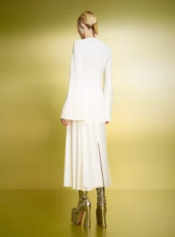 The Gaia Midi Dress In Cream -LARA SALES STORE 221020 SolaceLondon PF23 16 131 R1 scaled