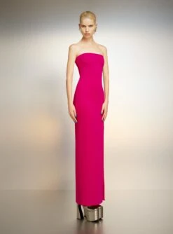 The Zora Maxi Dress In Fuchsia