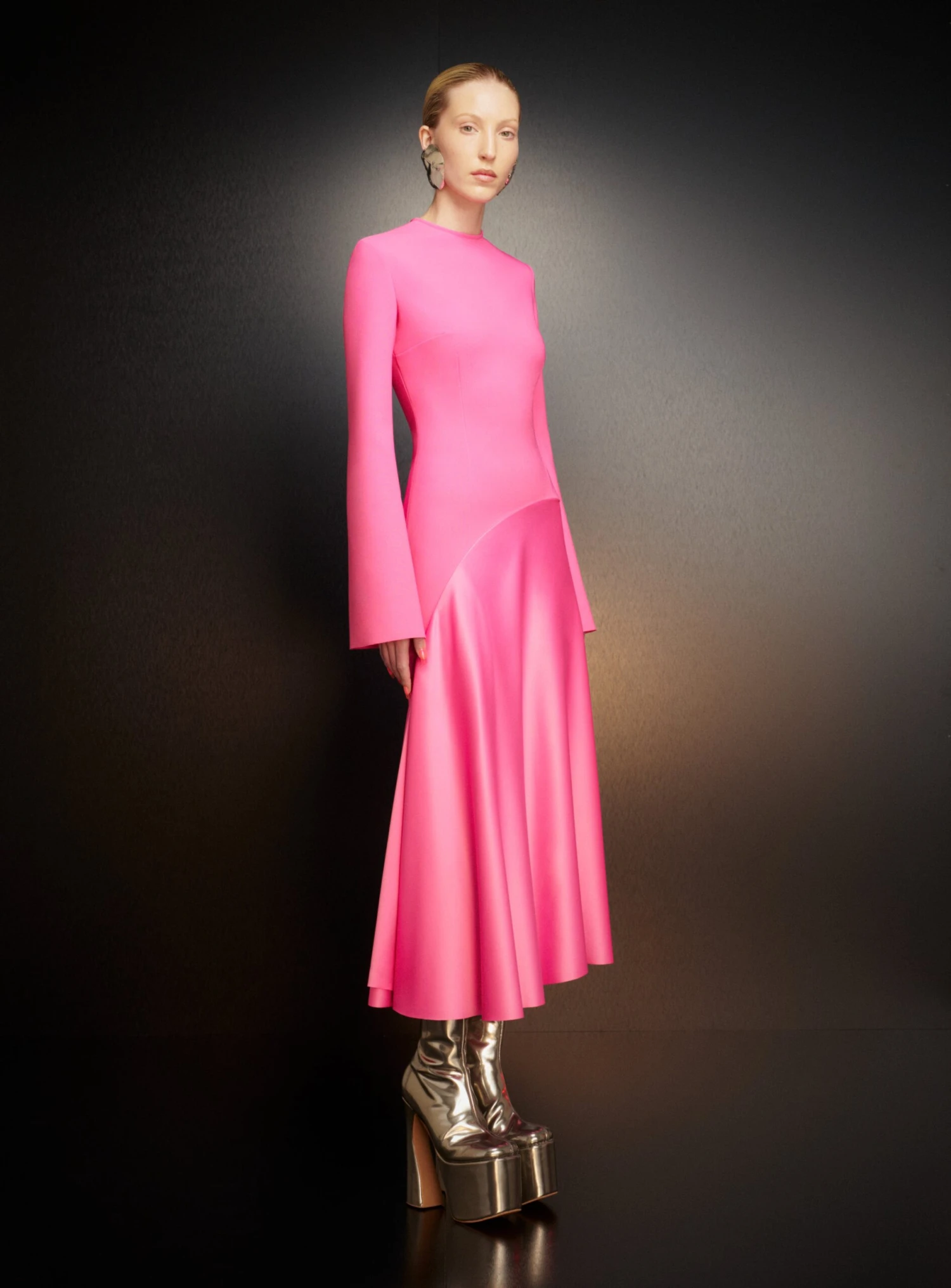 The Gaia Midi Dress In Pink 2 The Gaia Midi Dress In Pink - Image 2