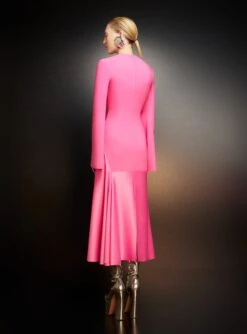 The Gaia Midi Dress In Pink 6 The Gaia Midi Dress In Pink -LARA SALES STORE 221024 SolaceLondon PF23 45 161 R1