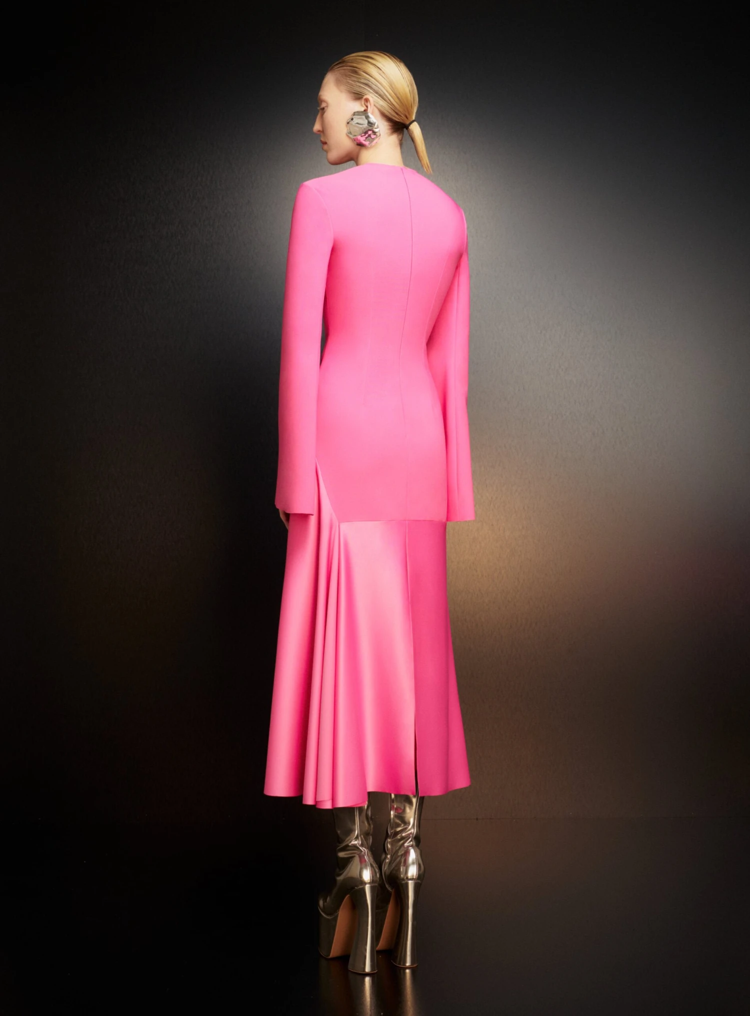 The Gaia Midi Dress In Pink 3 The Gaia Midi Dress In Pink - Image 3