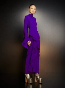 The Nella Maxi Dress In Amethyst -LARA SALES STORE 221024 SolaceLondon PF23 52 062 R1