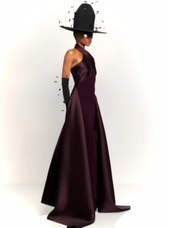 The Rumi Maxi Dress In Plum -LARA SALES STORE 230309 SolaceLondon RS23 04 045 R1