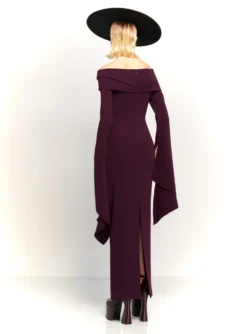 The Arden Maxi Dress In Plum -LARA SALES STORE 230309 SolaceLondon RS23 05 143 R1 scaled