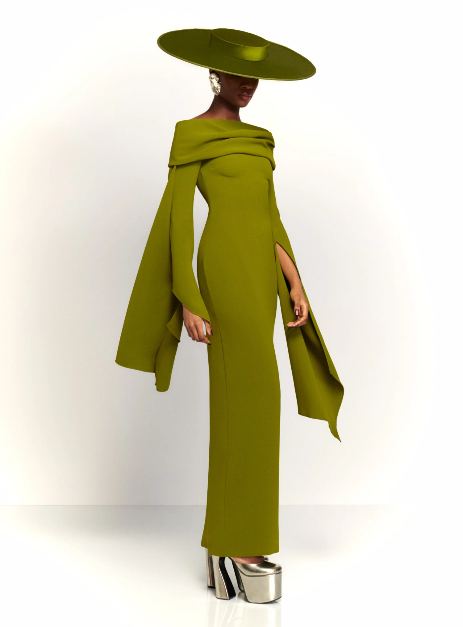 The Arden Maxi Dress In Sweet Pea Green 2 The Arden Maxi Dress In Sweet Pea Green - Image 2