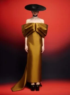 The Delphina Maxi Dress In Gold