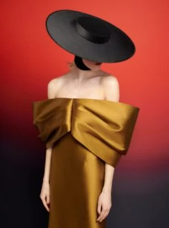 The Delphina Maxi Dress In Gold -LARA SALES STORE 230309 SolaceLondon RS23 11 084 R1