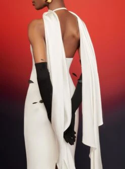 The Dahlia Maxi Dress In Cream -LARA SALES STORE 230309 SolaceLondon RS23 14 227 R1