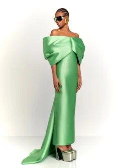 The Delphina Maxi Dress In Pistachio