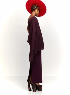 The Lillia Maxi Dress In Plum -LARA SALES STORE 230309 SolaceLondon RS23 34 201 R1