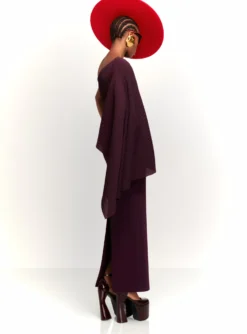 The Lillia Maxi Dress In Plum -LARA SALES STORE 230309 SolaceLondon RS23 34 201 R1 scaled