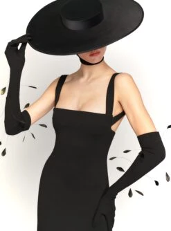 The Joni Maxi Dress In Black -LARA SALES STORE 230309 SolaceLondon RS23 36 044 R1