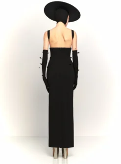 The Joni Maxi Dress In Black -LARA SALES STORE 230309 SolaceLondon RS23 36 070 R1 scaled