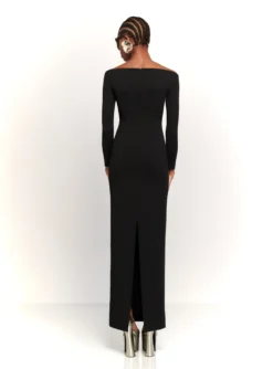 The Tara Maxi Dress In Black -LARA SALES STORE 230309 SolaceLondon RS23 37 108 R1 scaled