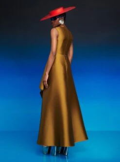 The Avena Jumpsuit In Gold -LARA SALES STORE 230309 SolaceLondon RS23 52 212 R1