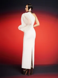 The Hudson Maxi Dress In Cream -LARA SALES STORE 230309 SolaceLondon RS23 65 170 R1 scaled