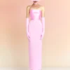 The Afra Maxi Dress In Blush