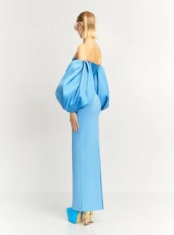 The Carmen Maxi Dress In Bluebell -LARA SALES STORE CARMEN MAXI DRESS OS34012 BLUEBELL 143 R1