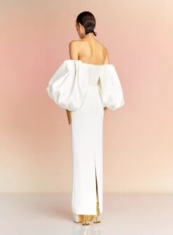 The Carmen Maxi Dress In Cream -LARA SALES STORE CARMEN MAXI DRESS OS34012 CREAM 183 R1