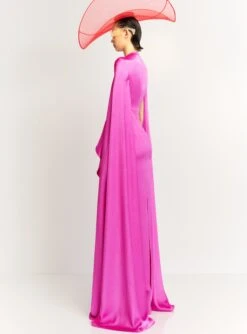 The Elya Maxi Dress In Pink -LARA SALES STORE ELYA MAXI DRESS OS39022 PINK509 205 R1