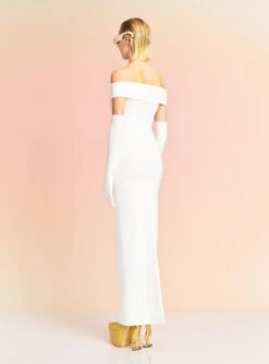 The Ines Maxi Dress In Cream -LARA SALES STORE INES MAXI DRESS OS39030 CREAM 106 R1