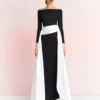 The Irma Maxi Dress In Black And Cream
