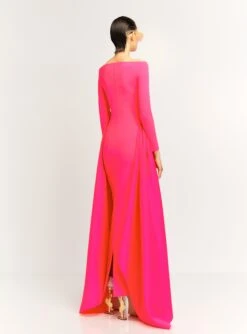 The Irma Maxi Dress In Ultra Pink -LARA SALES STORE IRMA MAXI DRESS OS39020 ULTRAPINK 086 R4