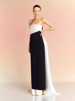 The Kinsley Maxi Dress In Black & Cream -LARA SALES STORE KINSLEY MAXI DRESS OS29055 CREAM BLACK 007 R1 scaled