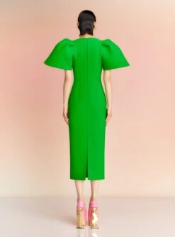 LARA SALES STORE -LARA SALES STORE LORA MIDI DRESS OS36025 BRIGHTGREEN 022 R1