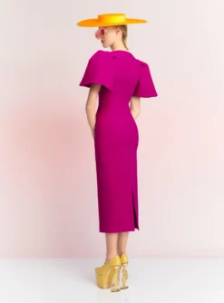 The Lora Midi Dress In Fuchsia -LARA SALES STORE LORA MIDI DRESS OS36025 FUSCHIA 140 R1 scaled