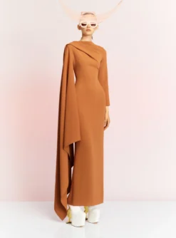 The Lydia Maxi Dress In Caramel
