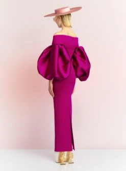 The Mora Maxi Dress In Fuchsia -LARA SALES STORE MORA MAXI DRESS OS39021 FUCHSIA 134 R1