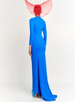 The Nia Maxi Dress In Blue -LARA SALES STORE NIA MAXI DRESS OS39023 BLUE 196 R1