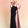 The Raye Maxi Dress In Oyster And Black