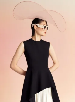 The Severny Midi Dress In Black & Cream -LARA SALES STORE SEVERNY MIDI DRESS OS30037 BLACK CREAM 069 R1 scaled