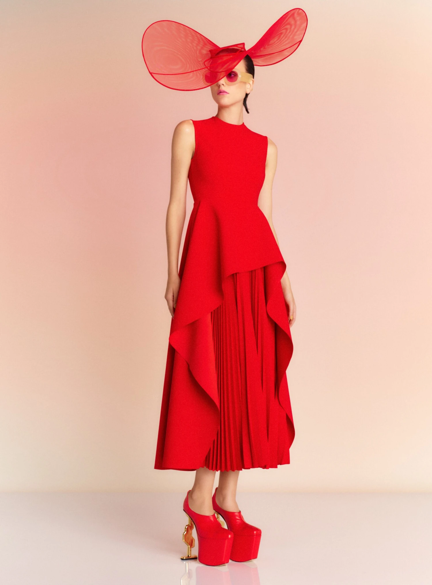 The Severny Midi Dress In Red 1 The Severny Midi Dress In Red