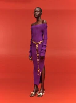 The Loren Maxi Dress In Purple -LARA SALES STORE SOLACE LONDON OS30011A LOREN MAXI DRESS PURPLE 1