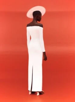 The Kae Maxi Dress In Cream -LARA SALES STORE SOLACE LONDON OS30028 KAE MAXI DRESS WINTER WHITE 2