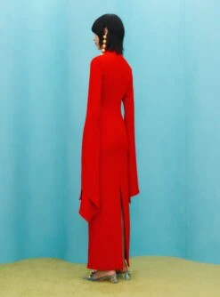 The Layla Maxi Dress In Red -LARA SALES STORE SOLACE LONDON OS31040 LAYLA MAXI DRESS RED 3