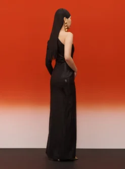 The Monroe Maxi Dress In Black -LARA SALES STORE SOLACE LONDON OS31048 MONROE MAXI DRESS BLACK 2 scaled