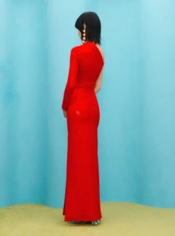 The Monroe Maxi Dress In Red -LARA SALES STORE SOLACE LONDON OS31048 MONROE MAXI DRESS RED 3