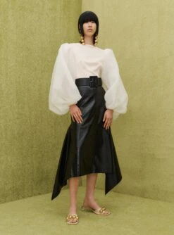 The Sienna Top In Ivory -LARA SALES STORE SOLACE LONDON OS31049 SIENNA TOP IVORY 1