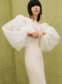 LARA SALES STORE -LARA SALES STORE SOLACE LONDON OS31069 ZIYA MAXI DRESS IVORY 3 scaled