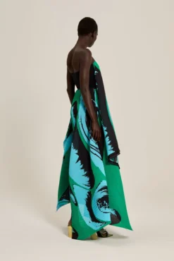 The Hester Dress In Newton Green -LARA SALES STORE solace london os1446a hester newton green back 2 2