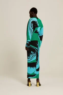 The Mirabelle Dress In Newton Green -LARA SALES STORE solace london os21061 mirabelle newton green back 2 1