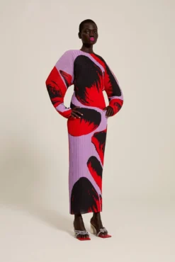 The Mirabelle Dress In Newton Lilac -LARA SALES STORE solace london os21061 mirabelle newton lilac side 2 1