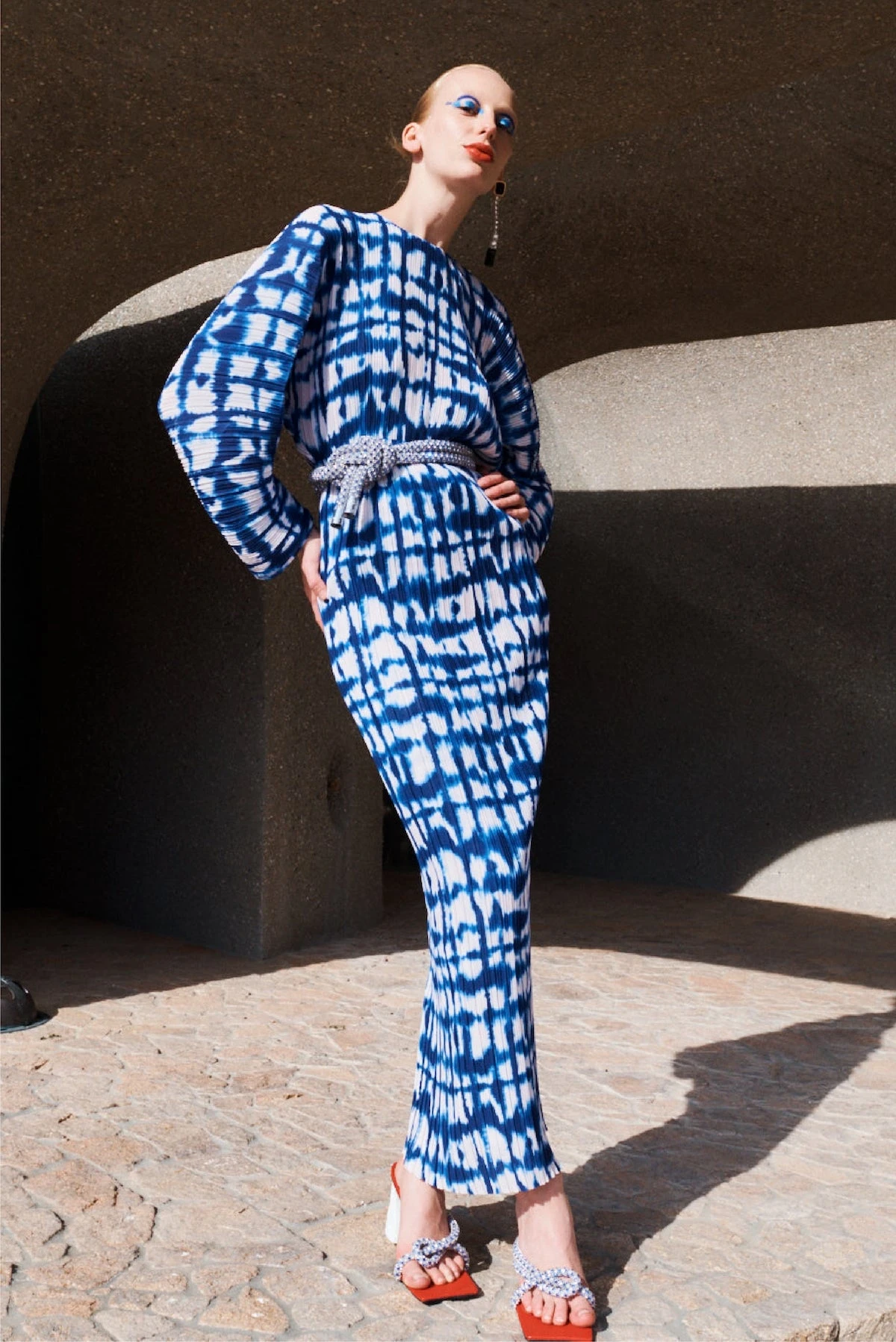 The Mirabelle Dress In Cobalt Blue Painted Check 5 The Mirabelle Dress In Cobalt Blue Painted Check - Image 5